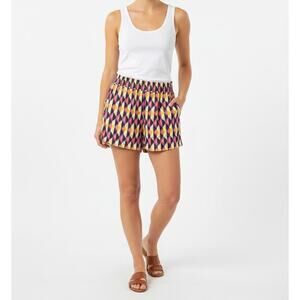 Anthropologie "Easy Traveler" Geo Ikat Smocked Bali Shorts Shorts - Size M